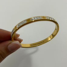 Load image into Gallery viewer, 6MM ‘SUGAR DIAMANTÉ’ 18K GOLD PLATED STAINLESS STEEL BANGLE BRACELET