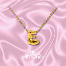 Load image into Gallery viewer, ‘FUNKY BUBBLE INITIAL' 18K GOLD PLATED STAINLESS STEEL NECKLACE