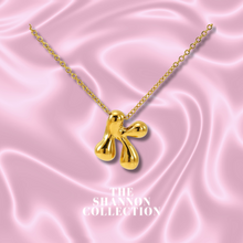 Load image into Gallery viewer, ‘FUNKY BUBBLE INITIAL' 18K GOLD PLATED STAINLESS STEEL NECKLACE