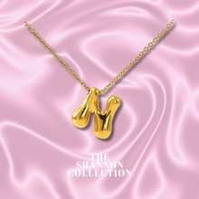 Load image into Gallery viewer, ‘FUNKY BUBBLE INITIAL' 18K GOLD PLATED STAINLESS STEEL NECKLACE