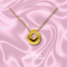 Load image into Gallery viewer, ‘FUNKY BUBBLE INITIAL' 18K GOLD PLATED STAINLESS STEEL NECKLACE