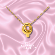 Load image into Gallery viewer, ‘FUNKY BUBBLE INITIAL' 18K GOLD PLATED STAINLESS STEEL NECKLACE
