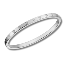 Load image into Gallery viewer, 4MM 'AT THE HEART OF IT’ STAINLESS STEEL BANGLE