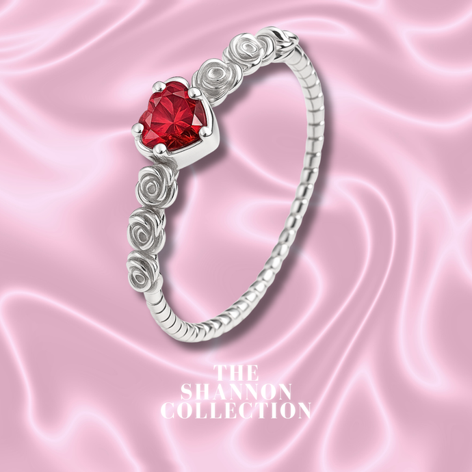 RED ‘BEAUTY & THE BEAST’ STERLING SILVER RING
