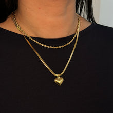 Load image into Gallery viewer, ‘SEEING DOUBLE&#39; DOUBLE LAYERED 18K GOLD PLATED STAINLESS STEEL NECKLACE
