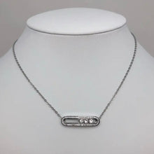 Load image into Gallery viewer, ‘CRYSTAL SLIDER&#39; STAINLESS STEEL NECKLACE
