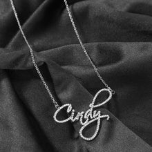 Load image into Gallery viewer, ‘CURLY RHINESTONE’ NAME NECKLACE (PRE-ORDER)
