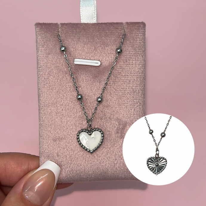 ‘LET ME LOVE YOU' REVERSIBLE STAINLESS STEEL NECKLACE