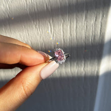 Load image into Gallery viewer, PINK ‘PRINCESS DIANA’ STERLING SILVER RING
