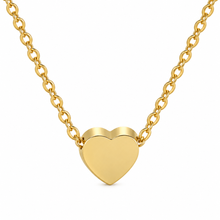 Load image into Gallery viewer, 'DIAMANTÉ HEART' 18K GOLD PLATED STAINLESS STEEL NECKLACE
