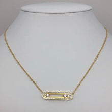 Load image into Gallery viewer, ‘CRYSTAL SLIDER&#39; 18K GOLD PLATED STAINLESS STEEL NECKLACE
