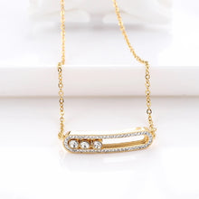 Load image into Gallery viewer, ‘CRYSTAL SLIDER&#39; 18K GOLD PLATED STAINLESS STEEL NECKLACE
