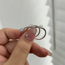 Load image into Gallery viewer, PINK ‘MOONSHINE WISHBONE’ STERLING SILVER RING
