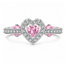 Load image into Gallery viewer, PINK ‘RADIANT HEART’ STERLING SILVER RING
