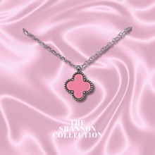 Load image into Gallery viewer, PINK ‘SINGLE CLOVER’ STAINLESS STEEL NECKLACE
