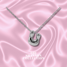 Load image into Gallery viewer, ‘FUNKY BUBBLE INITIAL&#39; STAINLESS STEEL NECKLACE
