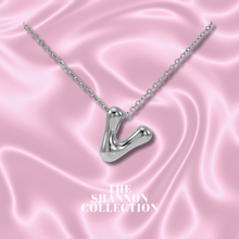 Load image into Gallery viewer, ‘FUNKY BUBBLE INITIAL&#39; STAINLESS STEEL NECKLACE
