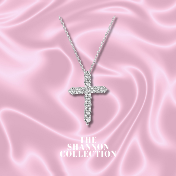 ‘BABY JOCELYN’ STERLING SILVER CROSS NECKLACE