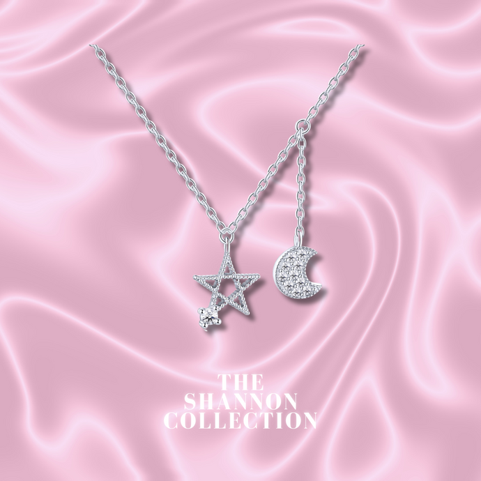 ‘MOON & STAR’ STERLING SILVER NECKLACE