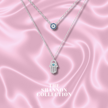 Load image into Gallery viewer, ‘HAMSA EVIL EYE’ STERLING SILVER NECKLACE
