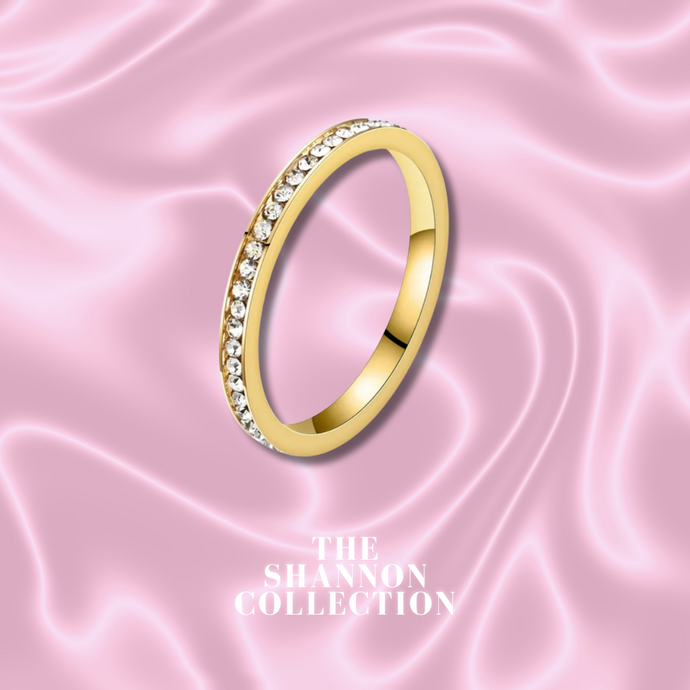 ‘ICE QUEEN’ 18K GOLD PLATED STAINLESS STEEL RING