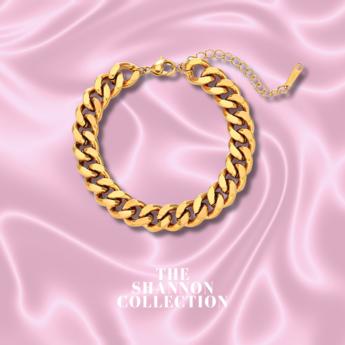 ‘THICK CUBAN CHAIN’ 18K GOLD PLATED STAINLESS STEEL BRACELET