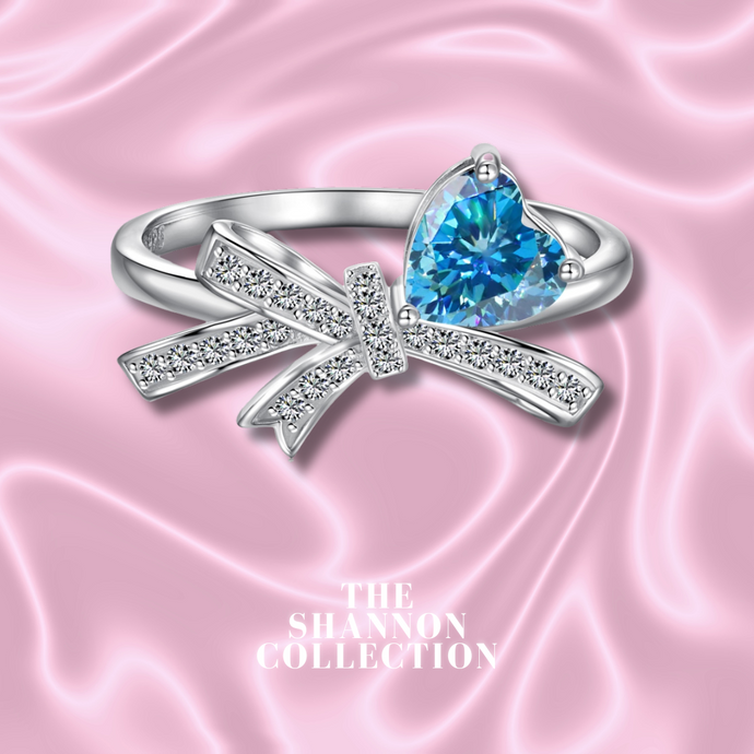 BLUE ‘HEART AND SOUL' STERLING SILVER RING