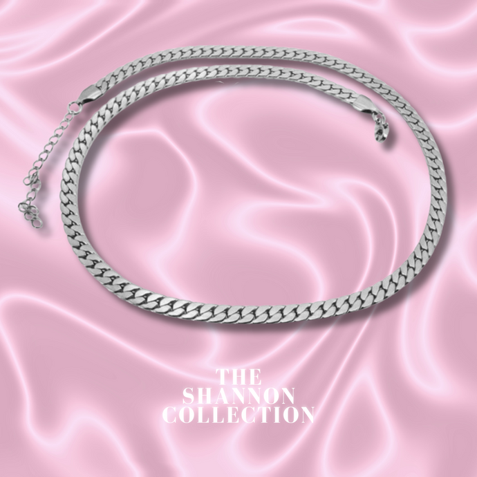 'FLAT CURB CHAIN’ STAINLESS STEEL NECKLACE