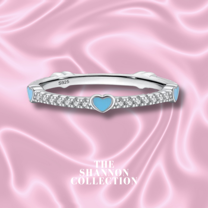 BLUE 'BE MINE’ STERLING SILVER RING