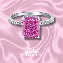 Load image into Gallery viewer, DARK PINK ‘DIAMOND DREAMS’ STERLING SILVER RING
