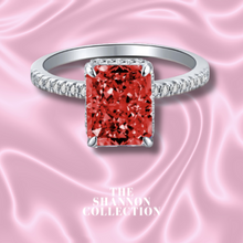 Load image into Gallery viewer, RED ‘DIAMOND DREAMS’ STERLING SILVER RING (SIZE 6 or 9)
