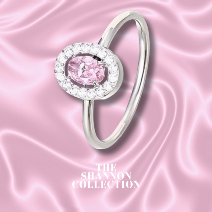 PINK ‘CLASSIC OVAL’ STAINLESS STEEL RING