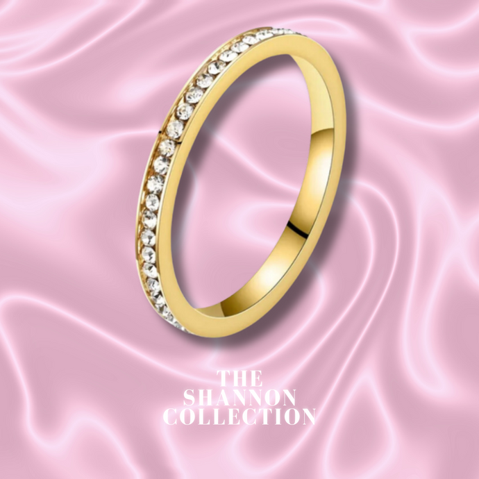 ‘ICE QUEEN’ 18K GOLD PLATED STAINLESS STEEL RING