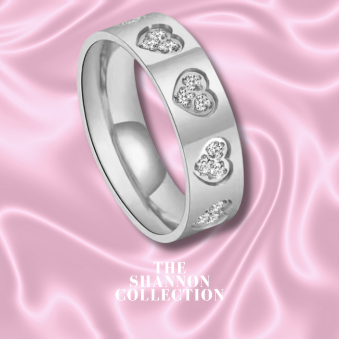 ‘MULTI DAINTY HEART’ STAINLESS STEEL RING