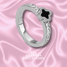 Load image into Gallery viewer, ‘BLACK CLOVER’ STAINLESS STEEL RING
