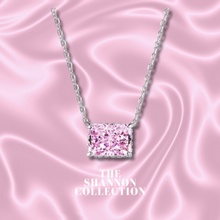 Load image into Gallery viewer, PINK &#39;DIAMOND DREAMS&#39; STERLING SILVER NECKLACE
