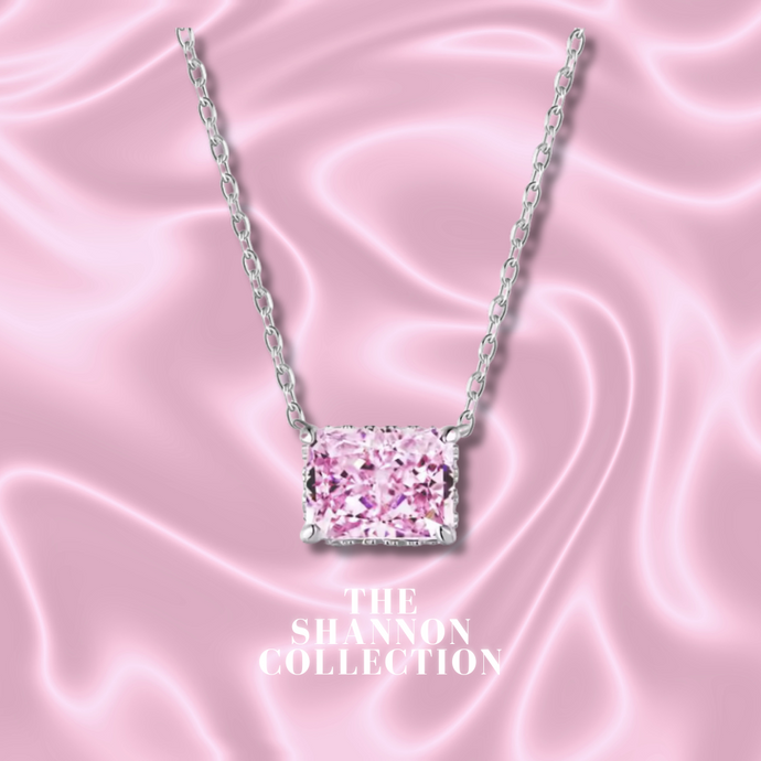 PINK 'DIAMOND DREAMS' STERLING SILVER NECKLACE