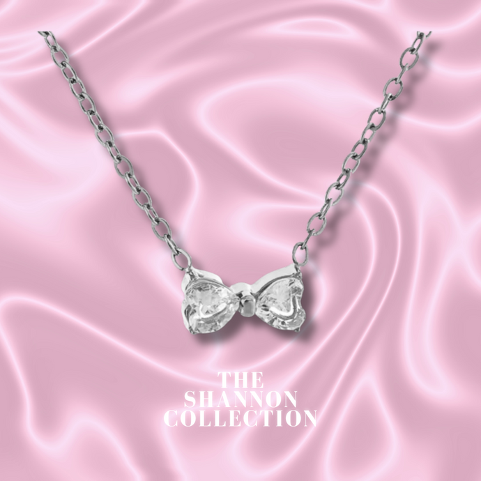 'GLASS BOW' STAINLESS STEEL NECKLACE