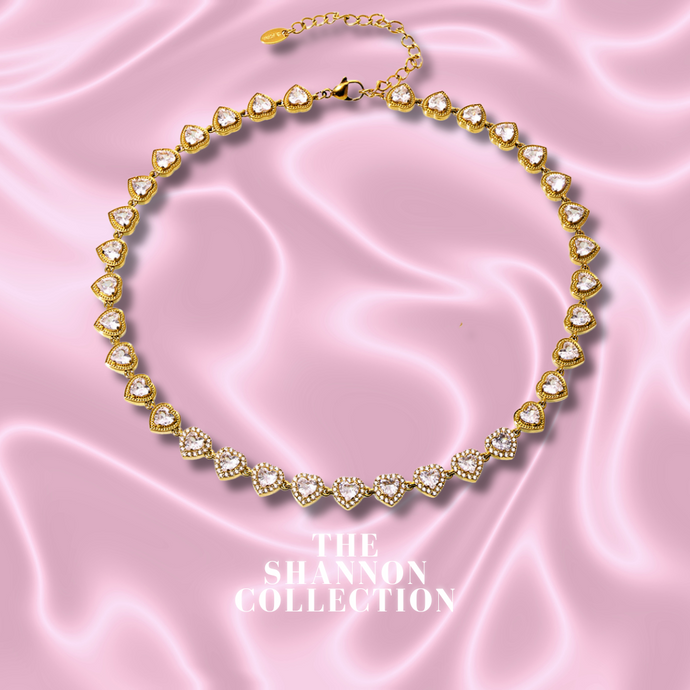 'MY HEART HALO’ 18K GOLD PLATED STAINLESS STEEL NECKLACE