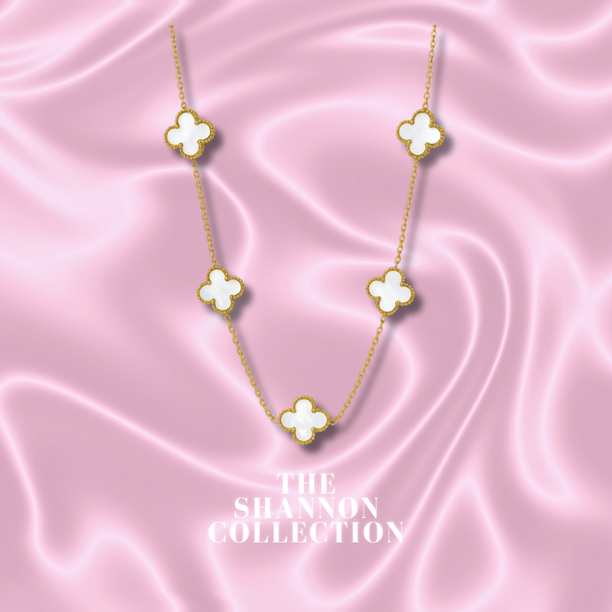 18K GOLD PLATED ‘LUXURY CLOVER’ STAINLESS STEEL NECKLACE