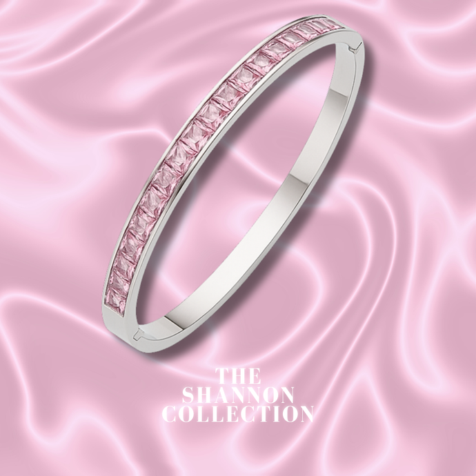 6MM PINK ‘ICE QUEEN’ STAINLESS STEEL BANGLE