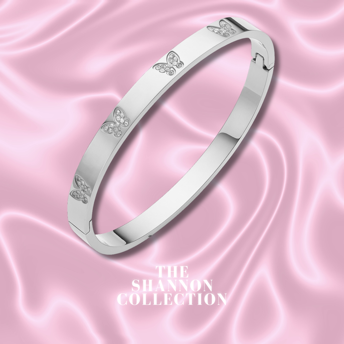 ‘MULTI BUTTERFLY’ STAINLESS STEEL BANGLE BRACELET