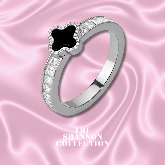 ‘BLACK CLOVER’ STAINLESS STEEL RING