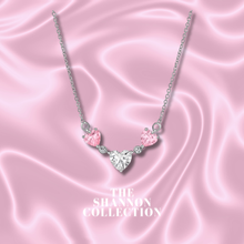 Load image into Gallery viewer, &#39;THREE OF HEARTS’ STAINLESS STEEL NECKLACE

