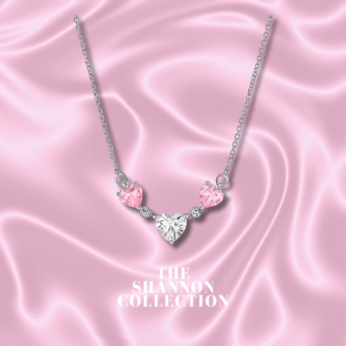 'THREE OF HEARTS’ STAINLESS STEEL NECKLACE