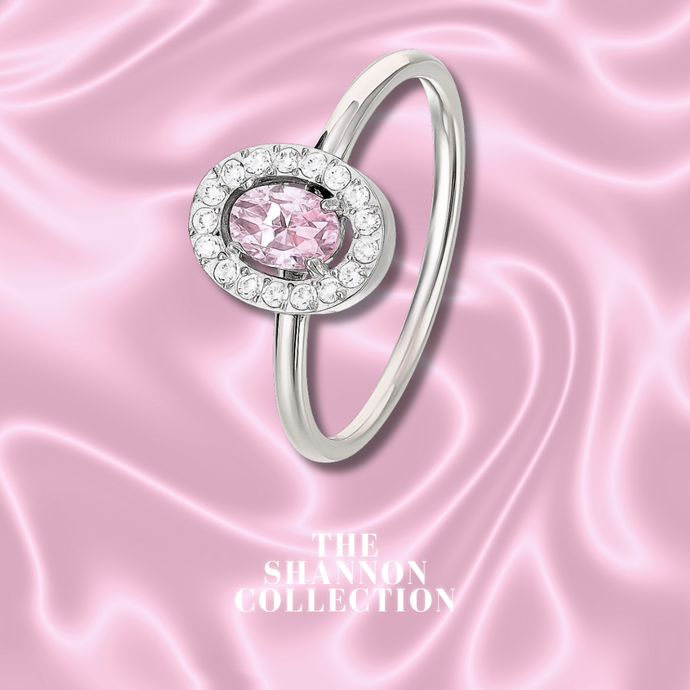 PINK ‘CLASSIC OVAL’ STAINLESS STEEL RING