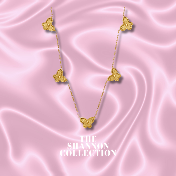 'PREMIUM SINGLE BUTTERFLY' 18K GOLD PLATED STAINLESS STEEL NECKLACE