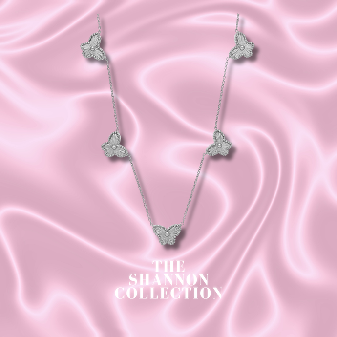 'PREMIUM MULTIPLE BUTTERFLY' STAINLESS STEEL NECKLACE