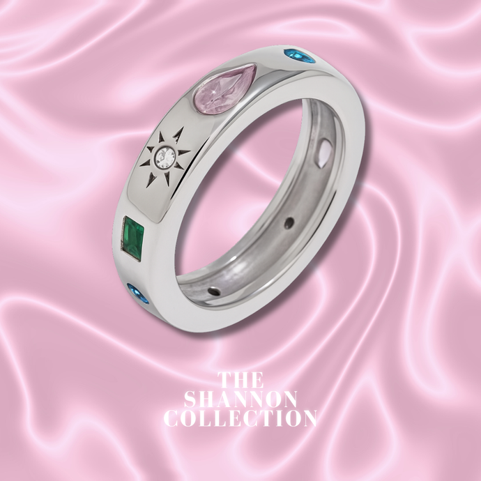 'PRISMARA’ STAINLESS STEEL RING