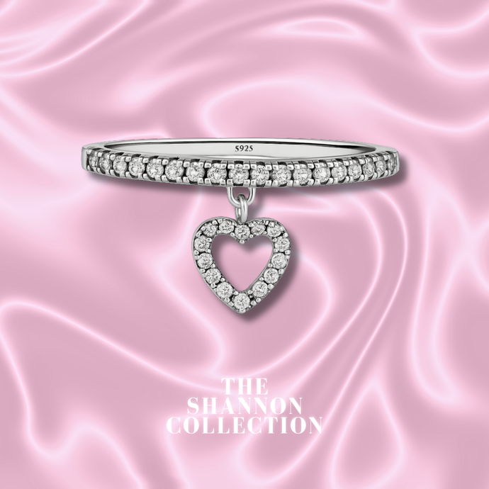 'HOLLOW HEART' STERLING SILVER RING